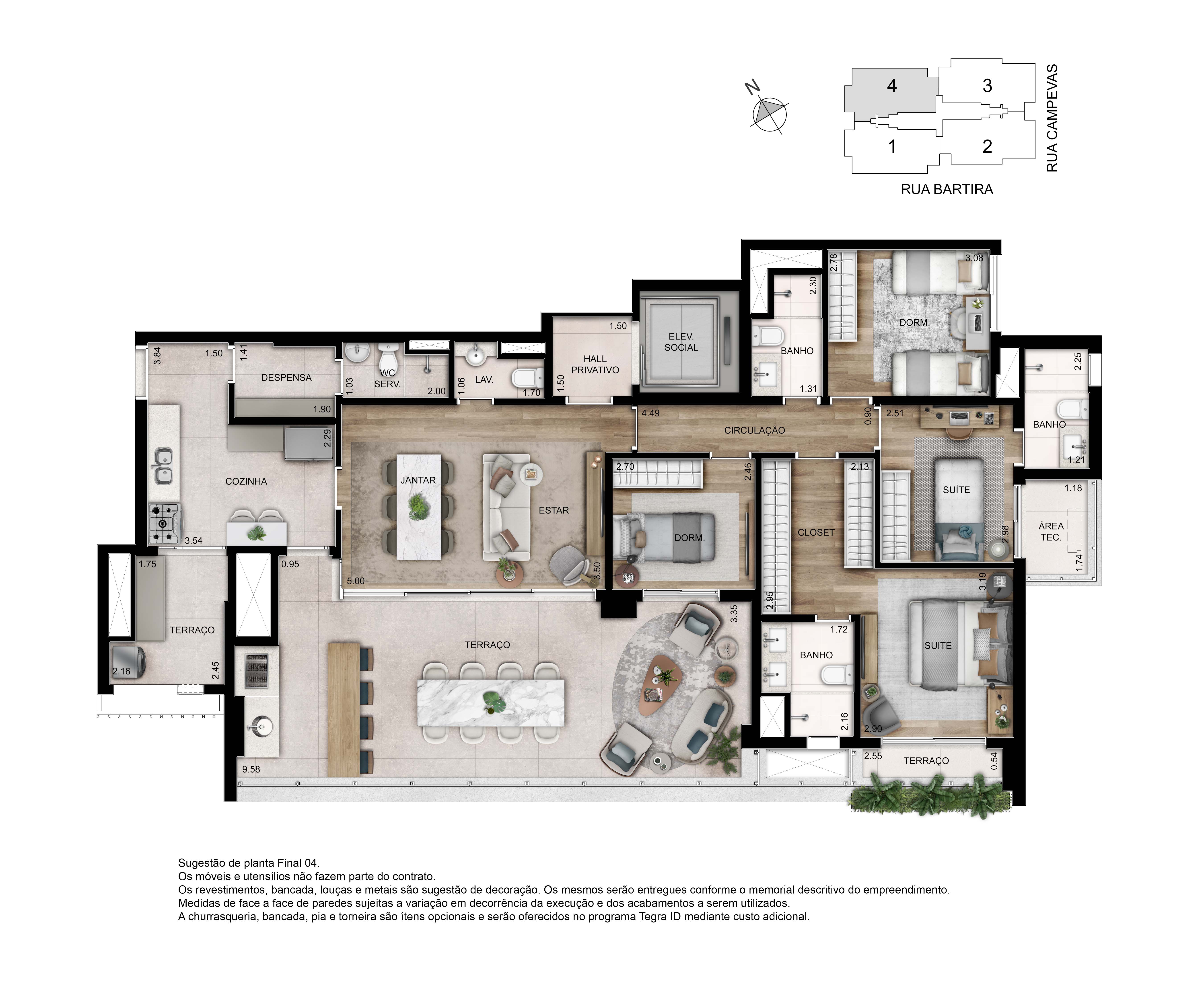 156 m² · padrão de ODE Perdizes