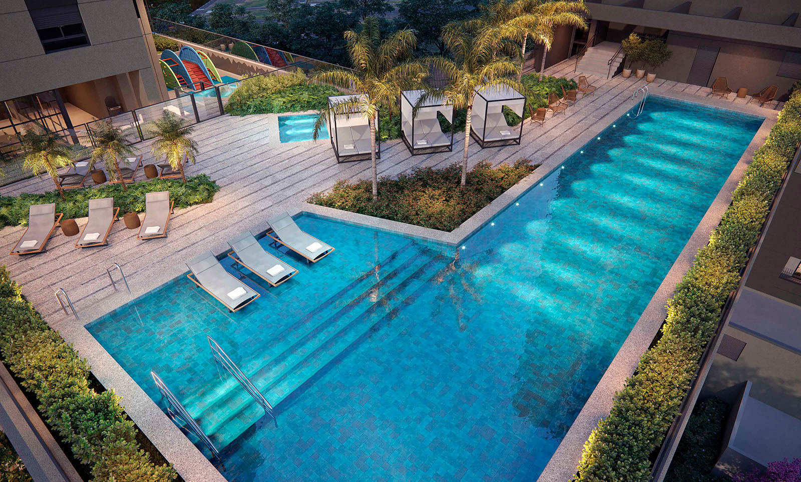 Voo da piscina de Ampère Brooklin