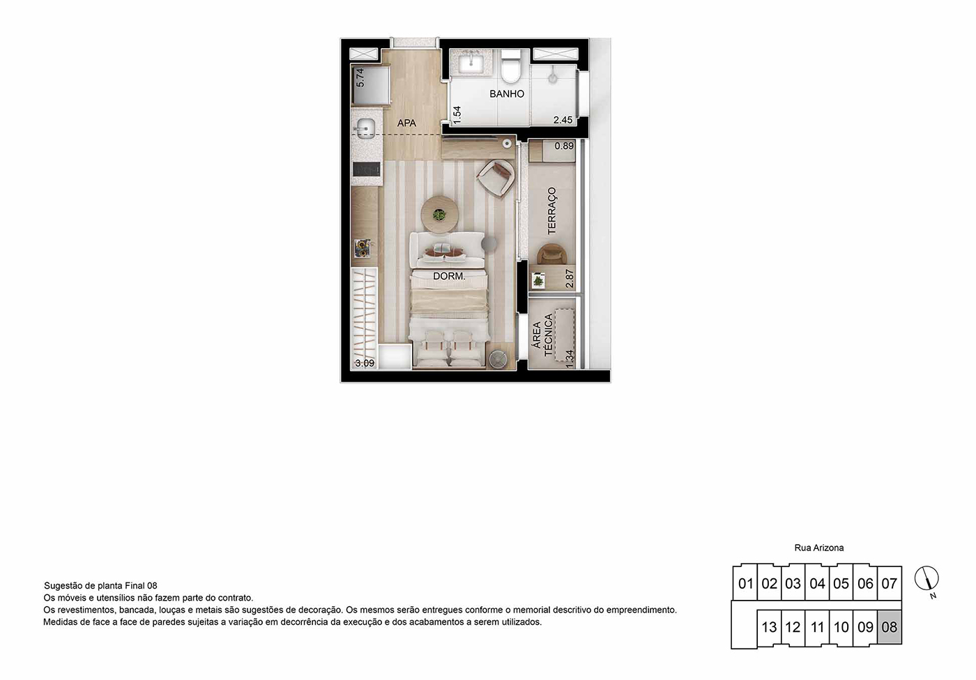 Studio residencial 30 m² no empreendimento Studios Berrini